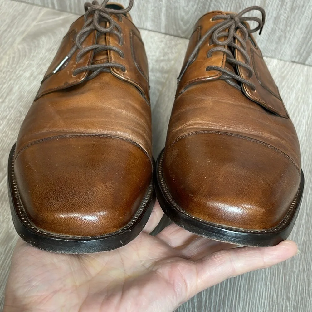 J. Murphy by Johnston & Murphy Leather Novick Cap Toe Lace Up Oxford Shoes 11.5M